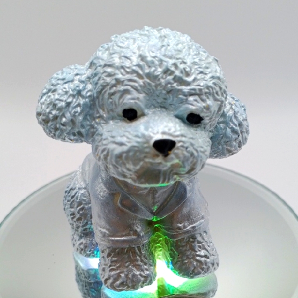 NEW Hand Made 💕 Silver Poodle Figurine